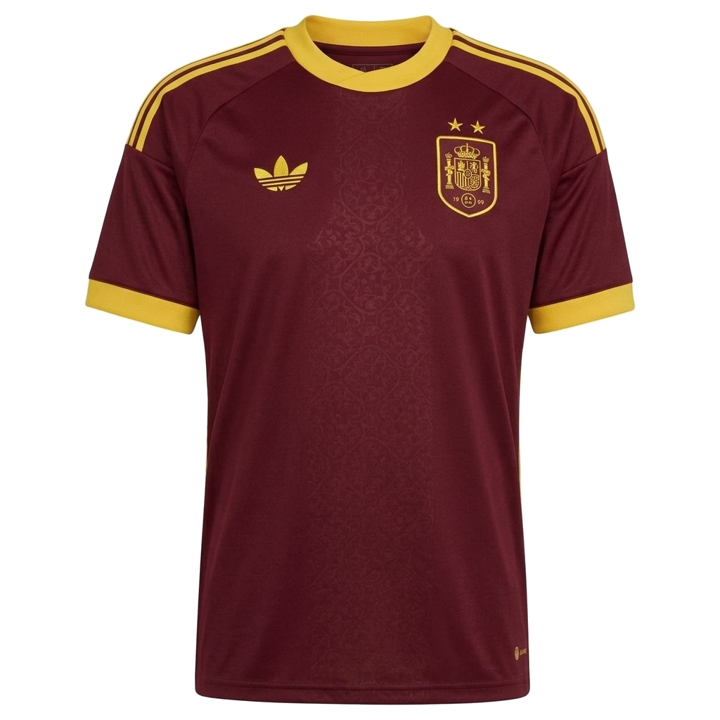 Camiseta España 2 Estrellas Granate
