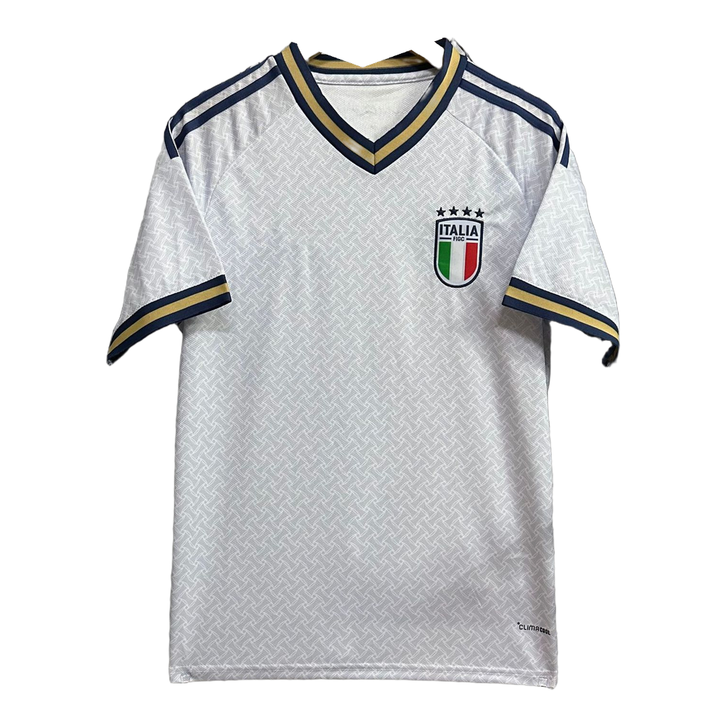Camiseta Italia 2ª Equipación Blanca Dorado