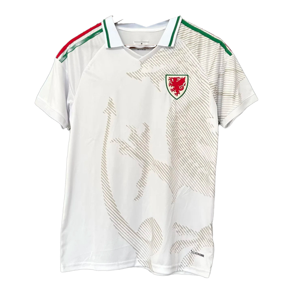 Camiseta Gales 2ª Equipación Blanca Dragón
