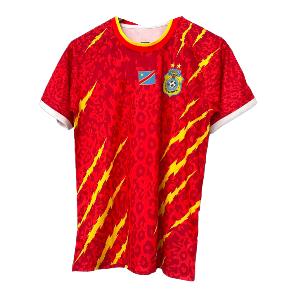 Camiseta RD Congo 2ª Equipación Roja Leopardo