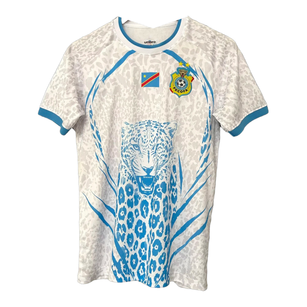 Camiseta RD Congo Edición Especial Blanca Leopardo