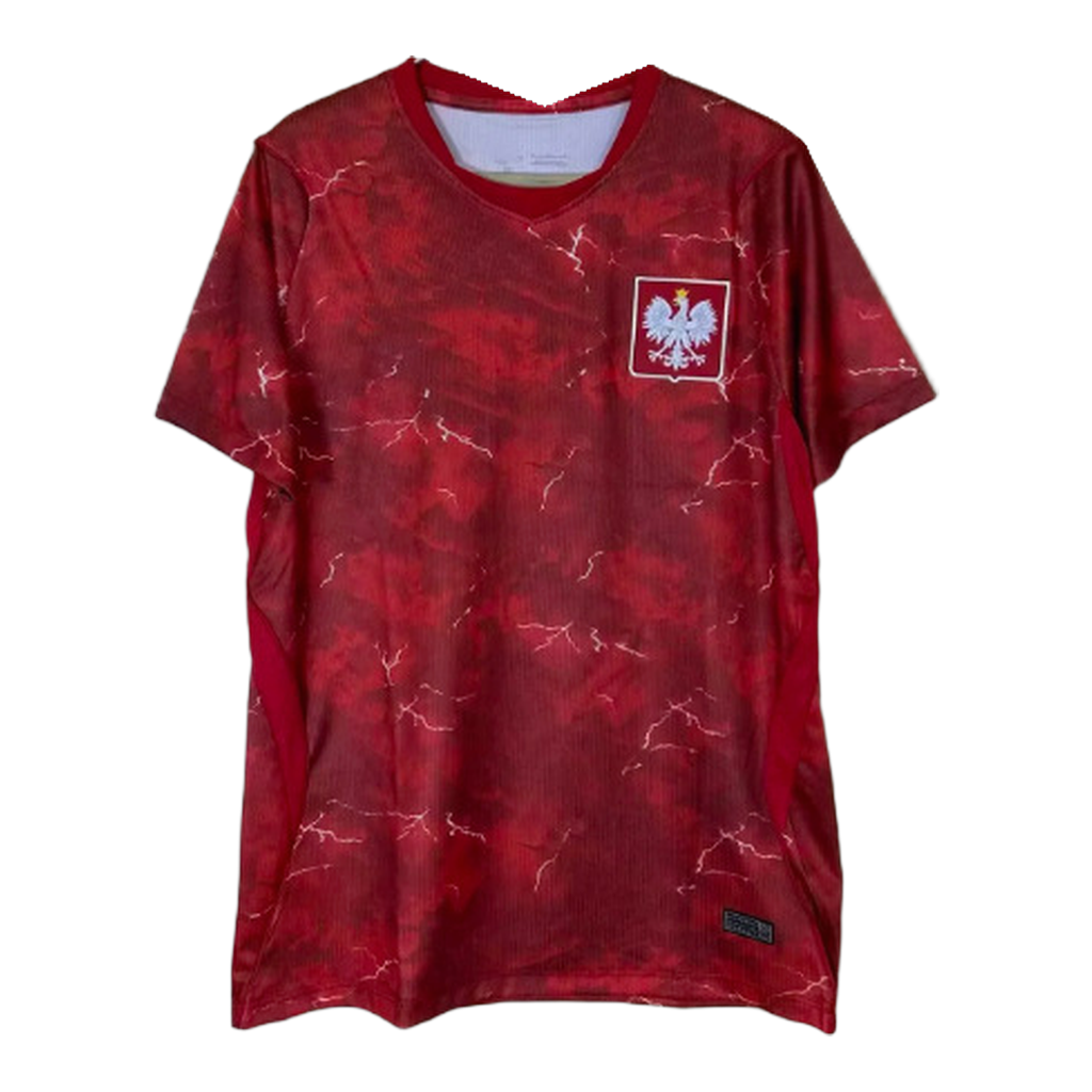 Camiseta Polonia 2ª Equipación Roja Mármol