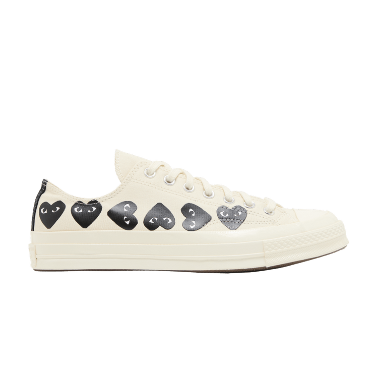 Comme des Garçons PLAY x Converse Chuck 70 Low 'Multi Heart - Milk Black'
