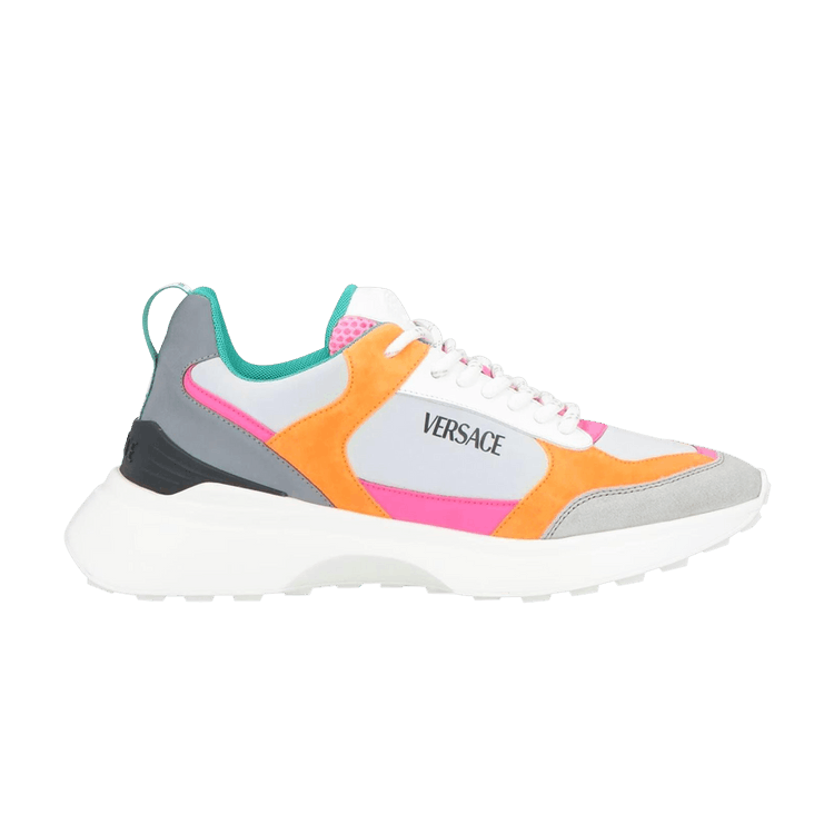 Versace Wmns Sneakers 'Light Grey Fuchsia Orange'
