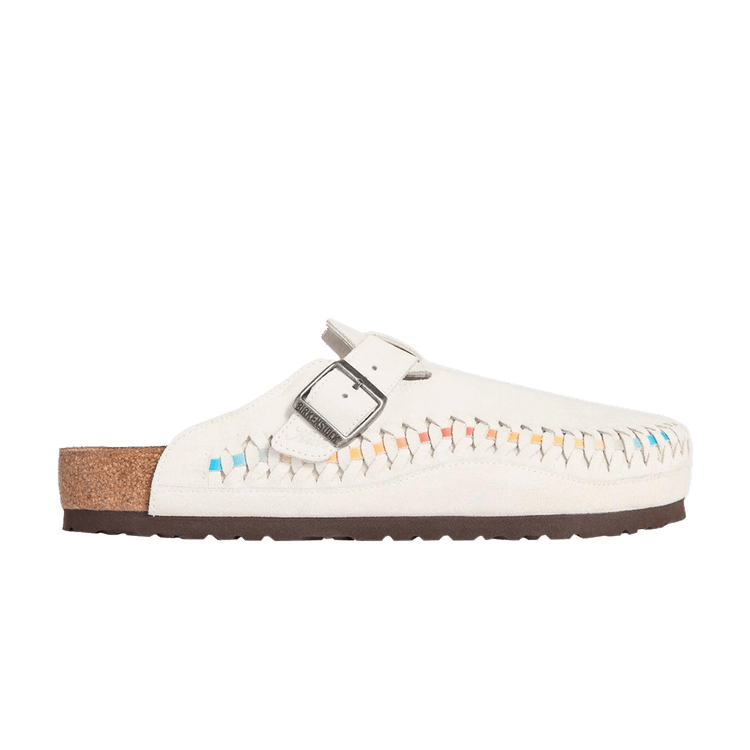Kith x Birkenstock Boston Braided 'Antique White Tie Dye'