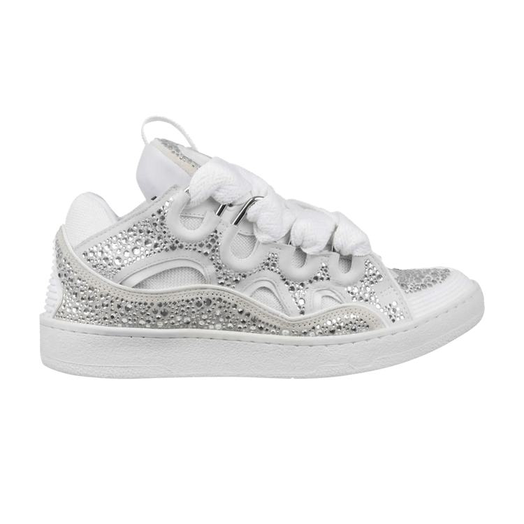 Lanvin Curb Sneakers 'Rhinestones - White'