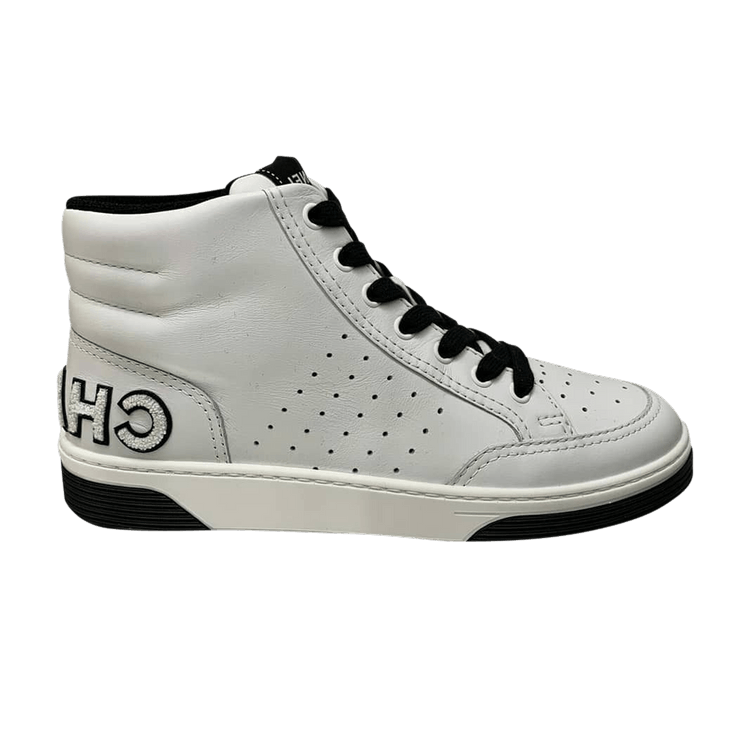 Chanel High Top Trainers 'White Black'