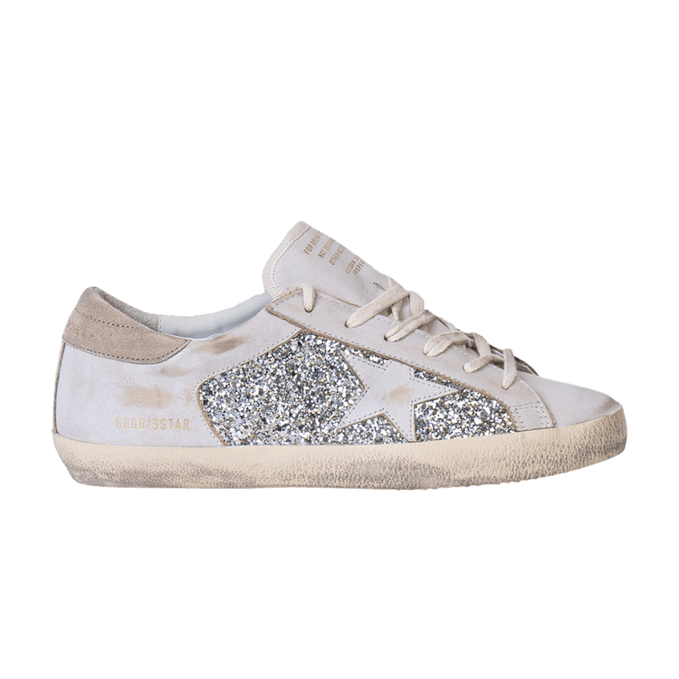 Wmns Golden Goose Super Star Glitter And Leather Upper 'White Platinum Beige'